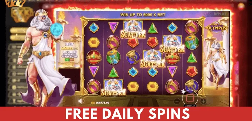 showing free daily spins