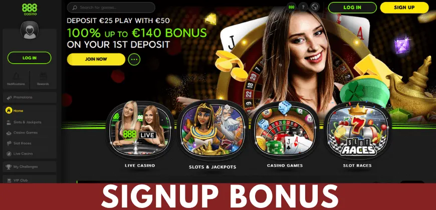 888 Casino Signup Bonus